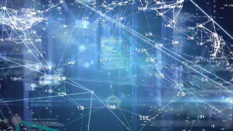 Animation-of-light-spots-over-network-of-connections-and-data-processing