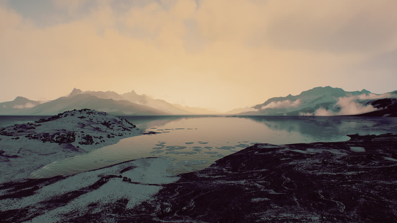 paisaje espectacular de la cordillera rocosa cubierta de nieve