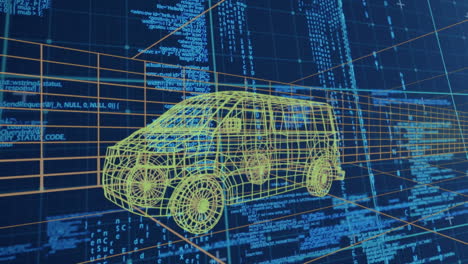 3d technical drawing of car