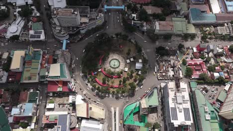 Smooth-pan-up,-Fuente-Circle-Cebu-to-the-Mactan-Expressway-Bridge