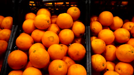 oranges in a supermarket.