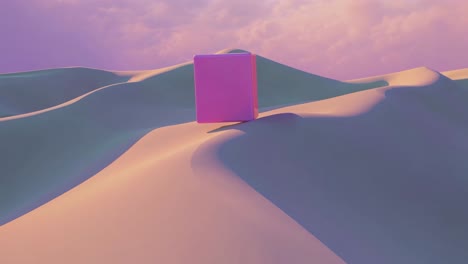 bloque de magenta en las dunas de arena