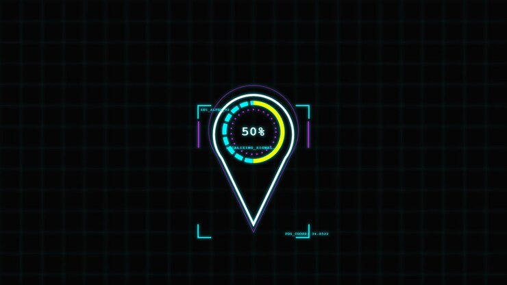 Digital Map Location Pin Loading Progress Animation