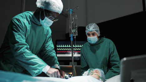 surgery in operating room