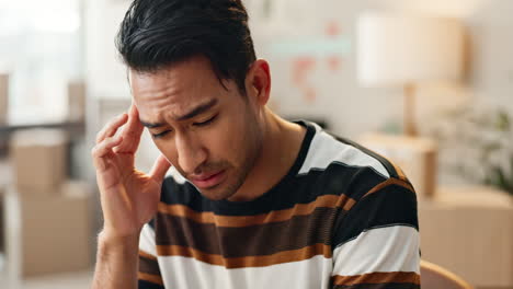 Frustrierter-Mann,-Kopfschmerzen-Und-Stress-Im-Fehler
