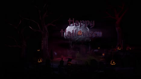 happy halloween night background animation