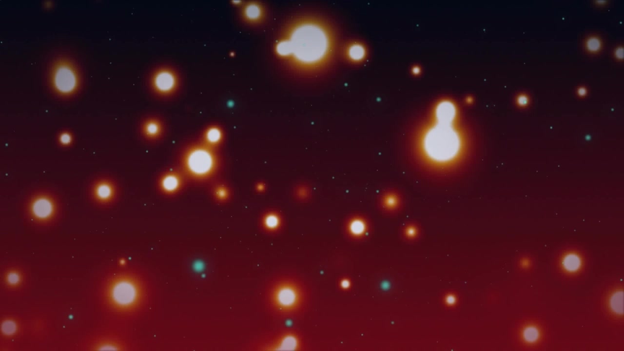Animation of glowing spot lights over dark background