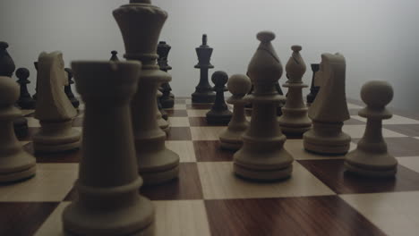 chess game defensive white castle tactical move to protect king, selective focus