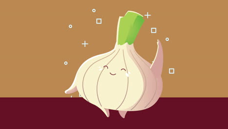 fresh onion vegetable character