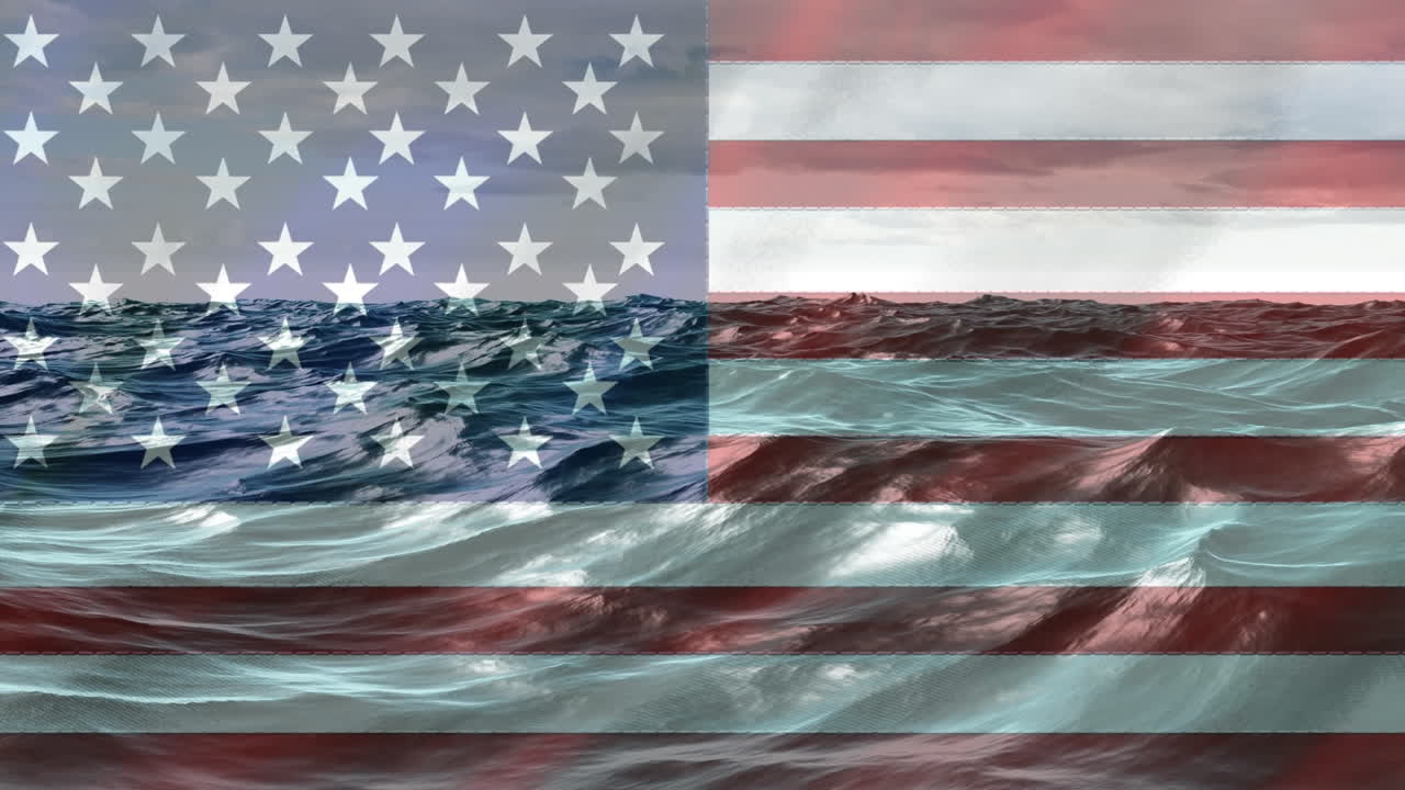 vídeo de la bandera estadounidense