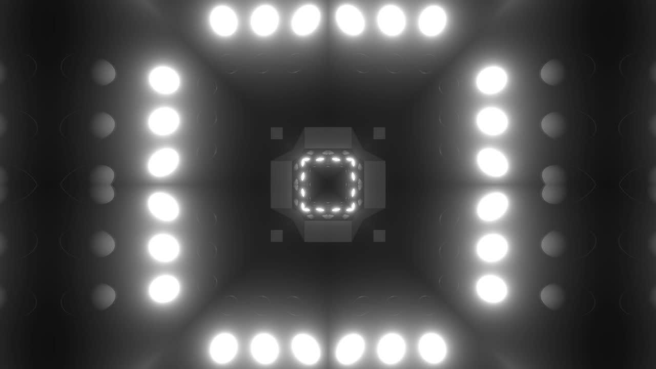 Abstract Glowing Geometric Tunnel