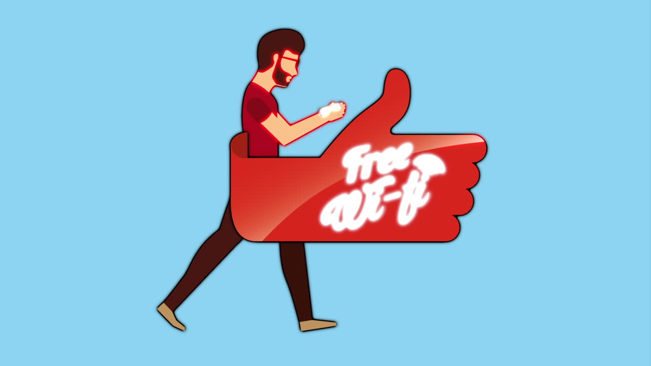 señal wifi gratuita con persona que utiliza teléfono inteligente