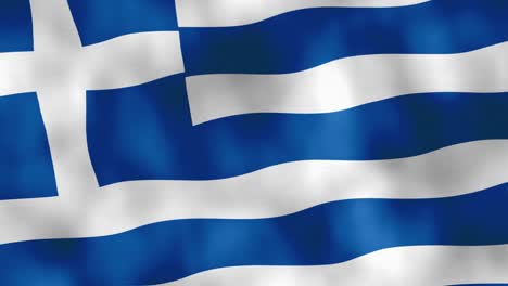 greek flag waving in the wind