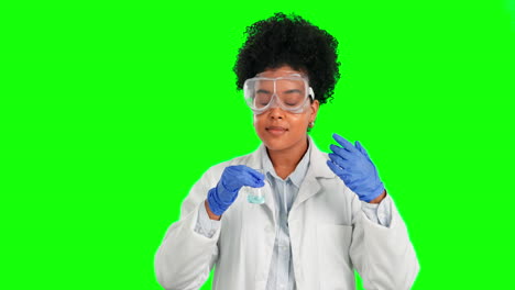 Green-screen-chemical,-scientist