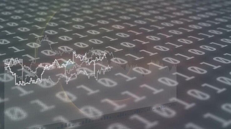 Small jagged trace appearing, white waveform cluster expanding, mirroring, showing data rise