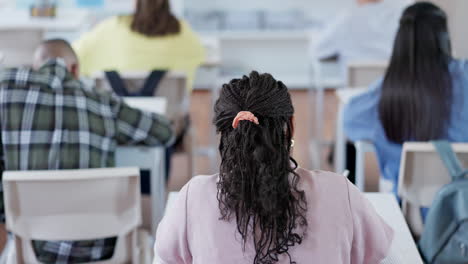 Espalda,-Educación-Y-Niños-En-Un-Aula