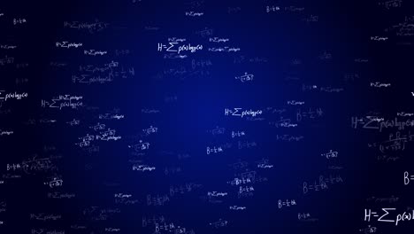 4k animation loop mathematical formulas and geometric shapes background for school work trigonometry