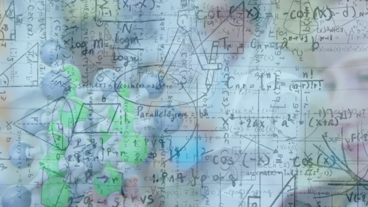 Animation of mathematical equations over model in classroom