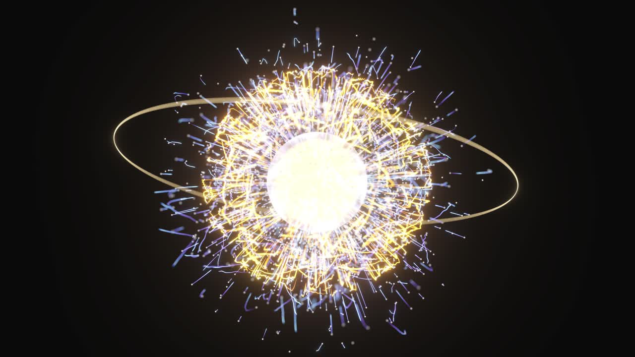 빛나는 입자, 움직이는 입자, 3d 렌더링