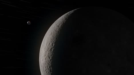 timelapse of the moon and the earth