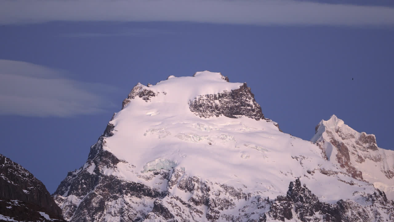 Majestic Snow-Covered Mountain Peak in Patagonia