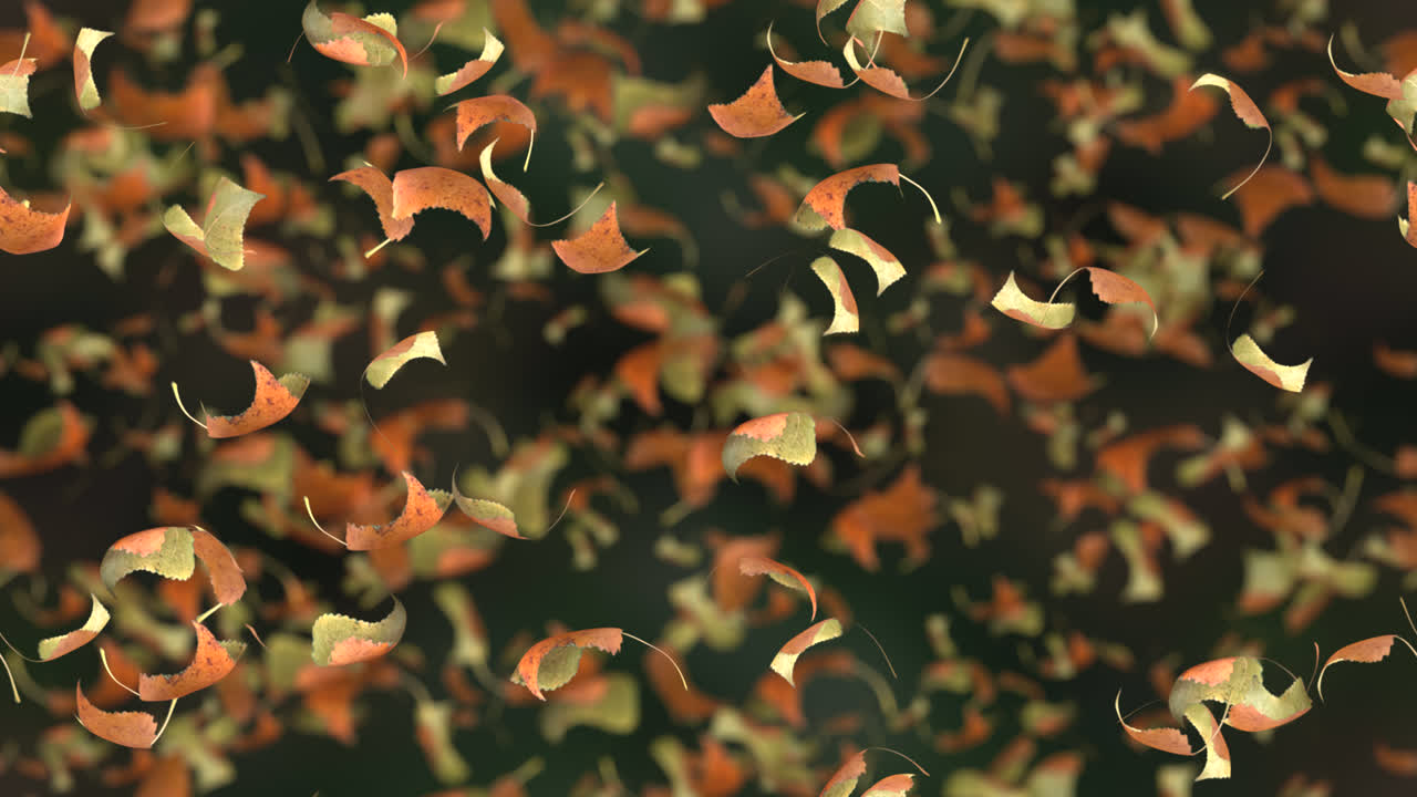 가을 잎 황금 루프 타일 바람 배경