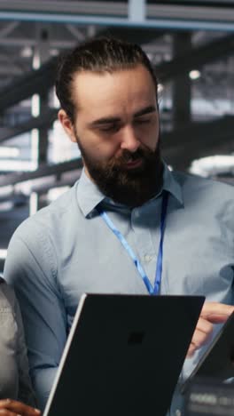 vertical video server hub supervisor overseeing computer scientists improving neural network