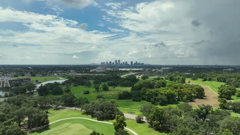 city park with the city of new orleans in the background