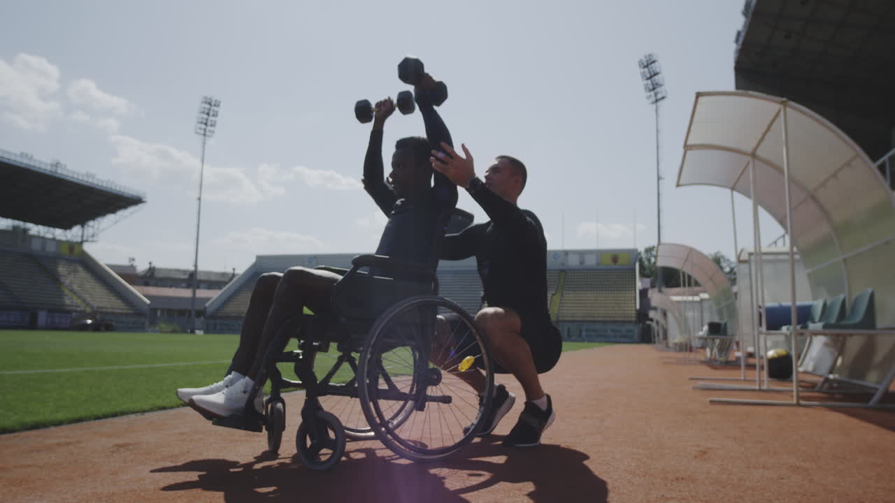 Physical Therapy Session in Stadium