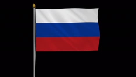 loop video of russia flag  fluttering in the wind, slow motion video of 4k , with alpha channel