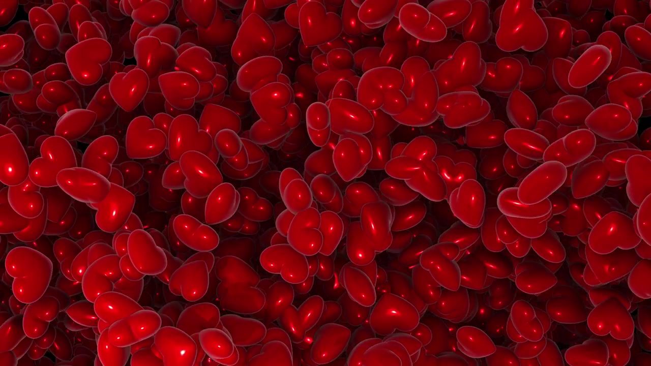Transparent loving hearts transition in 4k wedding or valentine event transparent loving hearts