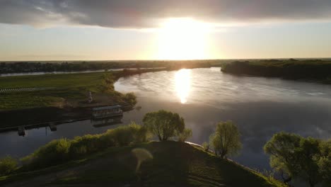 aerial view of the river and landscape