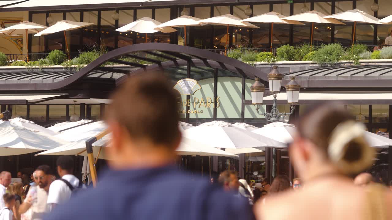 Cafe de Paris Monte Carlo - Crowds Enjoying Outdoor Seating