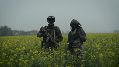 soldiers in a field