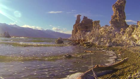 A-traveling-shot-along-the-shores-of-Mono-Lake-in-California-2