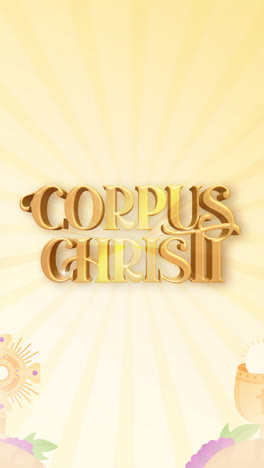 Corpus Christi Religious Celebration with Eucharist Symbols