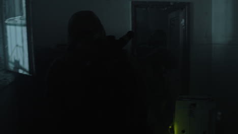 suspicious activity in a dark room
