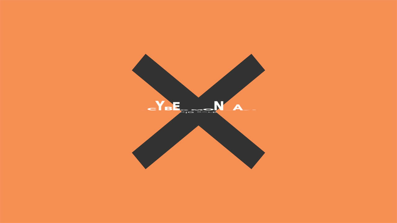 Modern and elegance Cyber Monday text with cross on yellow gradient