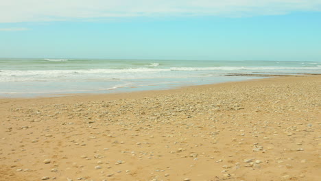 beautiful panoramic view on ile de ré beach, france