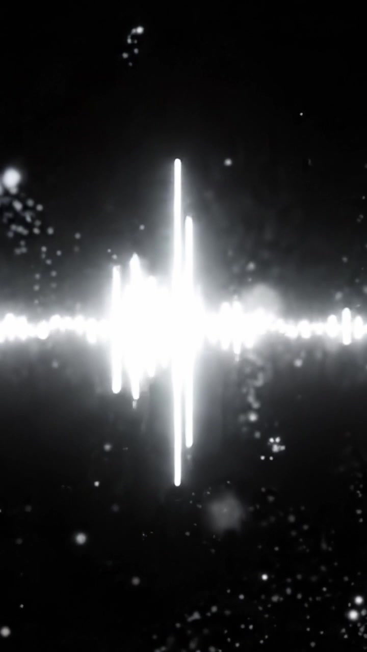 A captivating visual journey through sound waves illuminated against a dark backdrop, showcasing rhythmic patterns and mesmerizing light fluctuations that draw the viewer in.