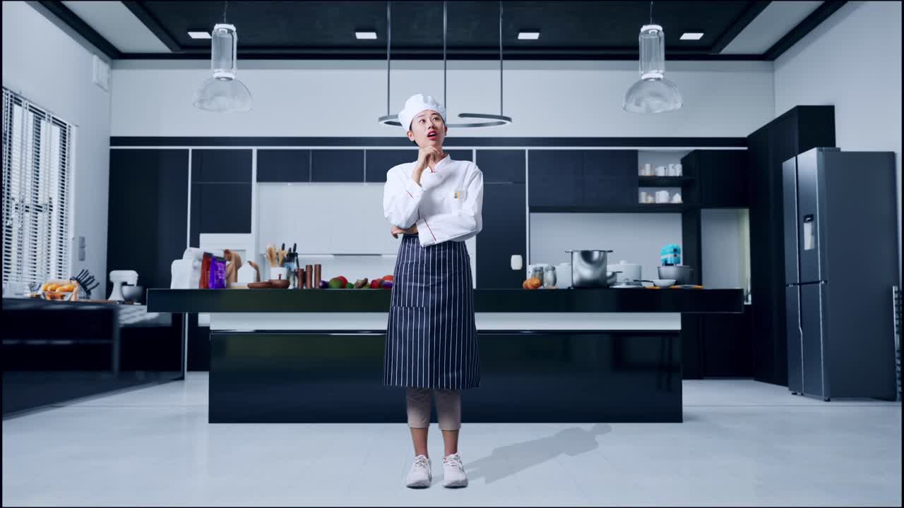 Chef in cucina moderna