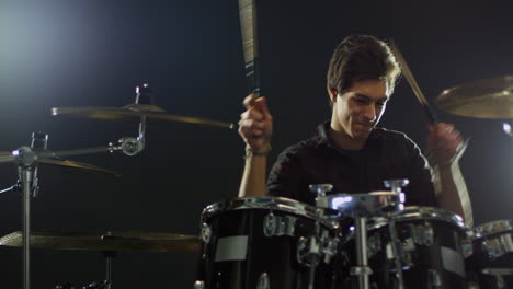 Drummer-Playing-Drum-Kit-Shot-On-R3D