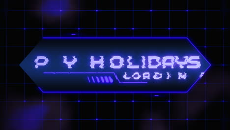 colorful neon sign happy holidays loading