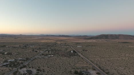 joshua tree national park california sunset aerial