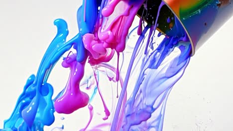 colorful paint splashes