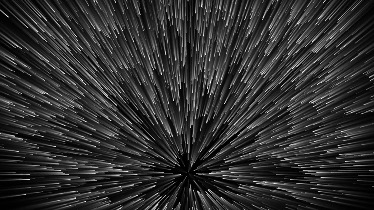 Abstract Motion Background with White Light Streaks Moving Outward