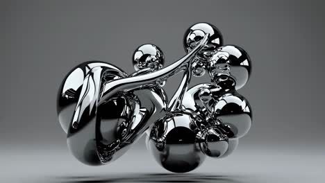 abstract chrome metal sculpture