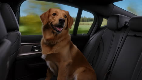 Dog in a car