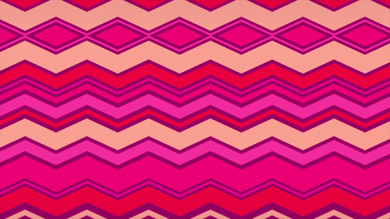 Levende pink og rød zigzag-mønster bevægelig baggrund