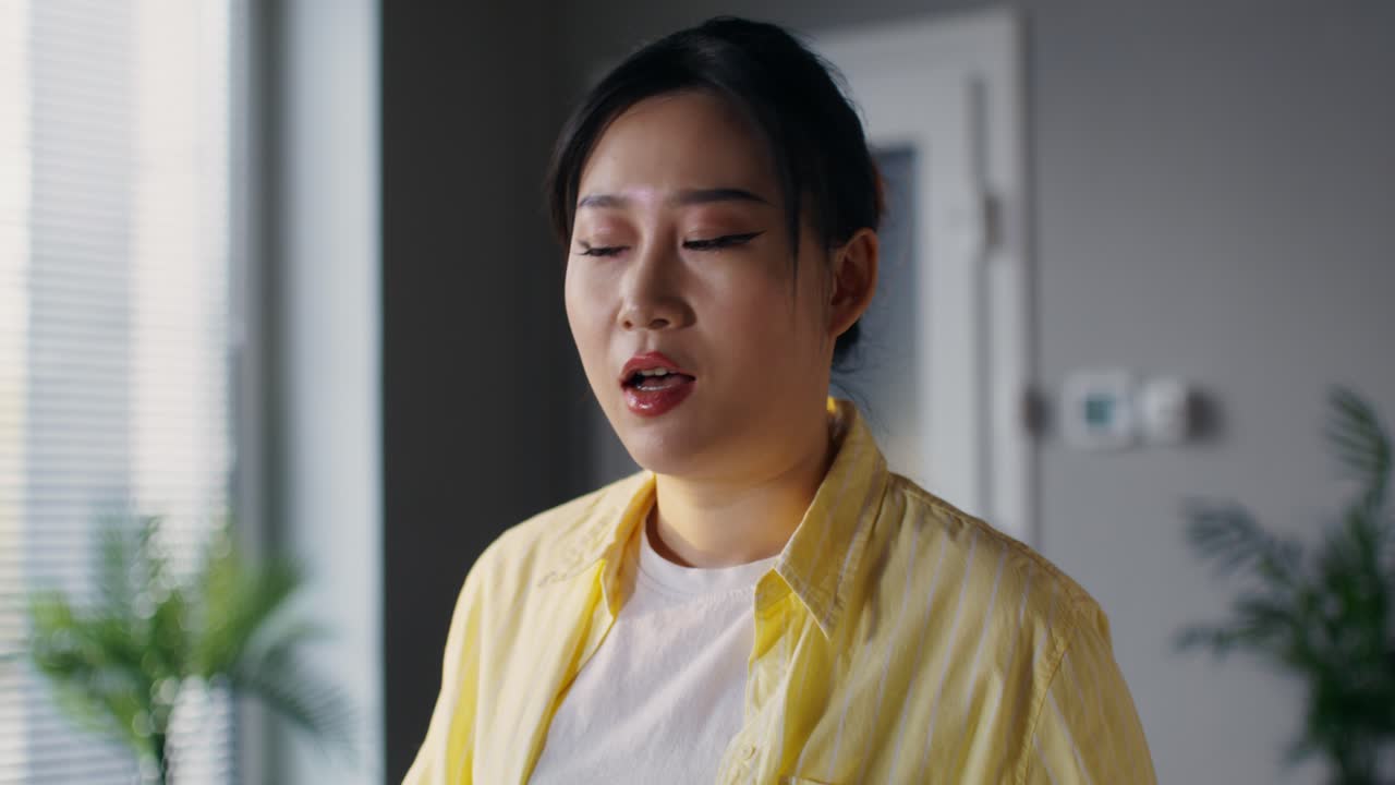 여자 의 클로즈업